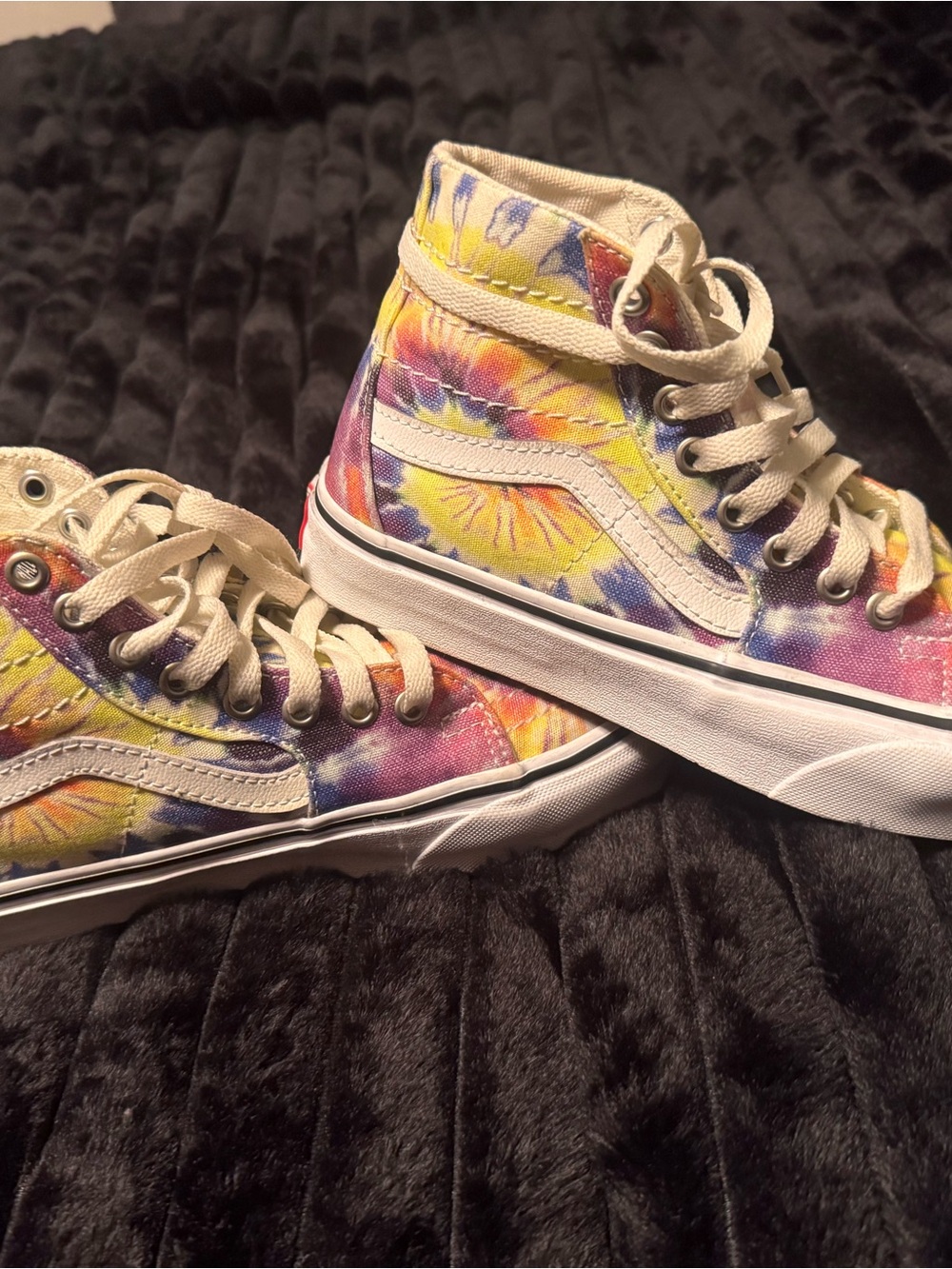 Vans Tie-Dye High Top Sneakers - Yellow, Purple, Pink, Blue